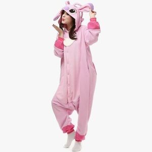 Disney Angel Stich Costume Pink Jumpsuit